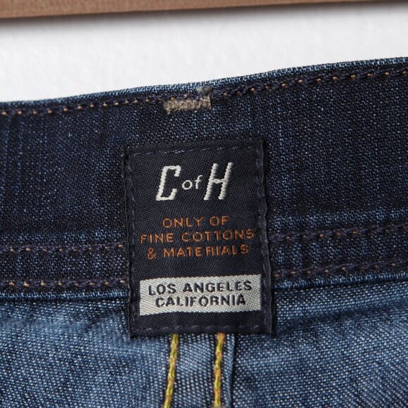 COH Citizens of Humanity DANI Cropped Straight Leg Jeans Raw Hem Dark Blue Denim - Picture 7 of 13